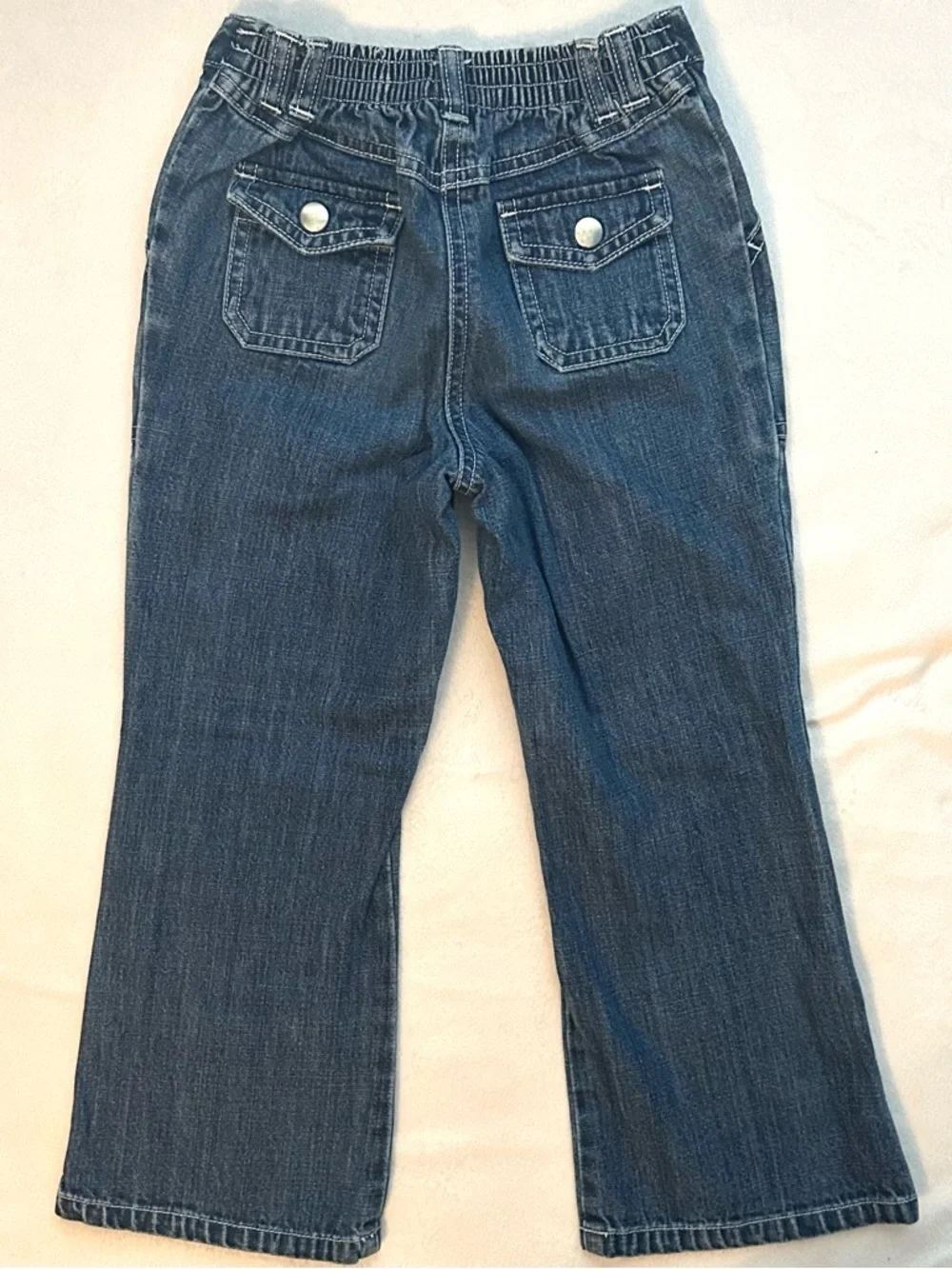 Vintage Gymboree 2003 Strawberry Patch Flare Denim Jeans Girls 5 Embroidered